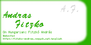 andras fitzko business card